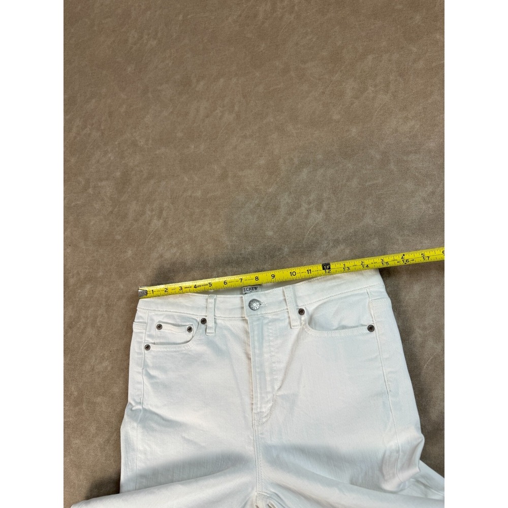 J. Crew Womens G1975 10" Highest-Rise Skinny Stretch Pocket White Denim Jeans 28 - Picture 6 of 8